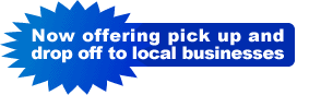 Now offering pickup and drop off to local businesses